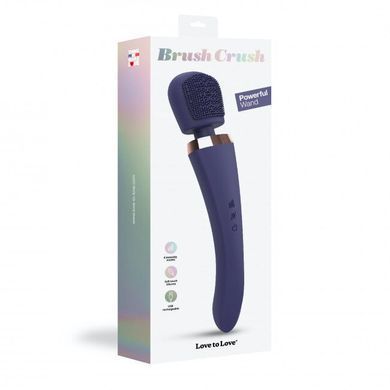 Вибромассажер с силиконовой щеточкой Love to Love Brush Crush &ndash; Midnight Indigo