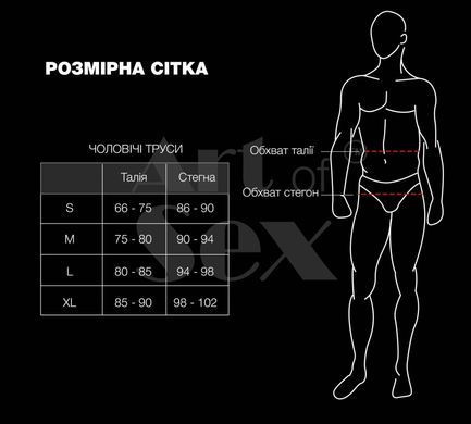 Мужские трусы с сюрпризом Art of Sex - Gladiator, черные с эффектом мокрого бархата, размер XL