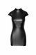 Платье Noir Handmade F309 Fantasy, S, black, мини, под латекс, короткий рукав, шнуровка сзади