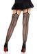 Колготки-панчохи Leg Avenue Backseam Net Stockings з поясом для панчіх, один розмір, чорні