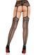 Колготки-панчохи Leg Avenue Backseam Net Stockings з поясом для панчіх, один розмір, чорні