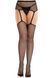 Колготки-панчохи Leg Avenue Backseam Net Stockings з поясом для панчіх, один розмір, чорні