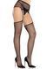 Колготки-панчохи Leg Avenue Backseam Net Stockings з поясом для панчіх, один розмір, чорні