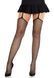 Колготки-панчохи Leg Avenue Backseam Net Stockings з поясом для панчіх, один розмір, чорні