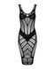 Полупрозрачное платье миди Obsessive D609 dress S/M/L, black