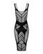 Полупрозрачное платье миди Obsessive D609 dress S/M/L, black