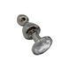 Металлическая анальна пробка Wooomy Lollypop Double Ball Metal Plug M, диаметр 3,1 см, длина 9,4 см
