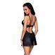 Бебі-дол з еко-шкіри та мережива Passion LOONA CHEMISE XXL/XXXL, black