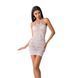 Бодистокинг Passion BS063 white, платье-сетка халтер