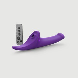 Вибронасадка для страпона с вакуумной стимуляцией Strap-On-Me Multi Orgasm Dildo S Purple