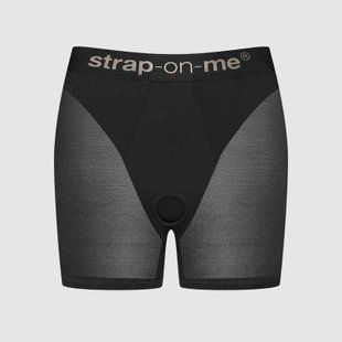 Шорты с фиксацией дилдо Strap-On-Me Harness Lingerie Halo - M - Black