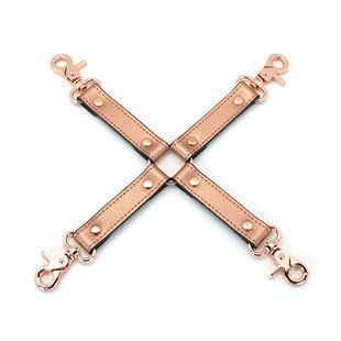 Хрестовина для фіксації Liebe Seele Rose Gold Memory Hog Tie, натуральна шкіра, рожеве золото