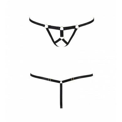 Трусики стринги из стреп Passion Exclusive ARMANDA THONG XXL/XXXL, black