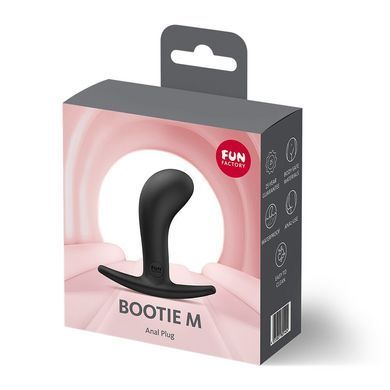 Анальная пробка Fun Factory BOOTIE M Black, диаметр 3,3 см, тонкий ограничитель