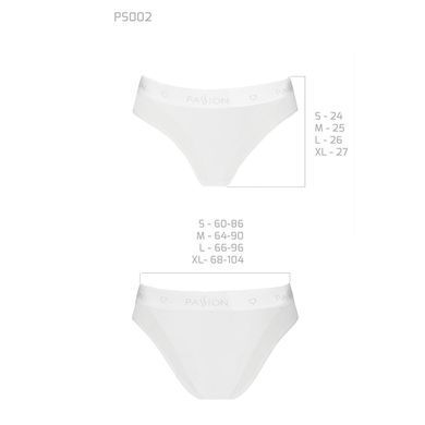 Трусики с прозрачной вставкой Passion PS002 PANTIES XL, white