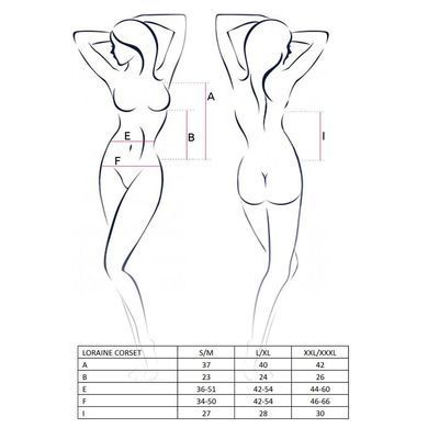 LORAINE CORSET red L/XL - Passion