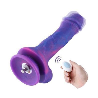 Фалоімітатор 8.2&Prime; з вібрацією для секс-машин Hismith Purple Silicone Dildo with Vibe, KlicLok