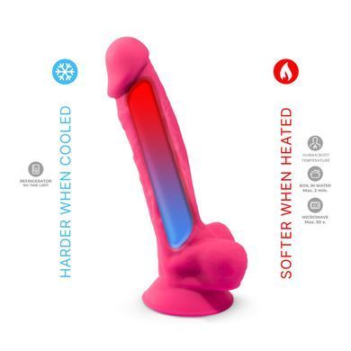 Фаллоимитатор SilexD Tomas Pink (MODEL 1 size 9in), двухслойный, силикон+Silexpan, диаметр 4,9см