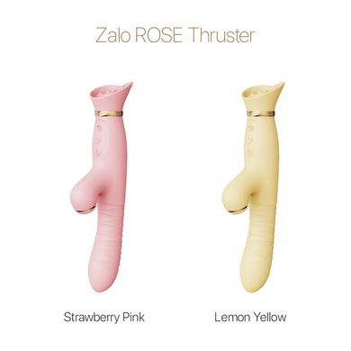 Пульсатор-вибратор с вакуумной стимуляцией клитора Zalo - ROSE Thruster Lemon Yellow, Жёлтый