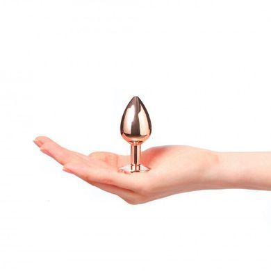 Металева анальна пробка із прикрасою у вигляді кристалу Dorcel - Diamond Plug Rose Gold S