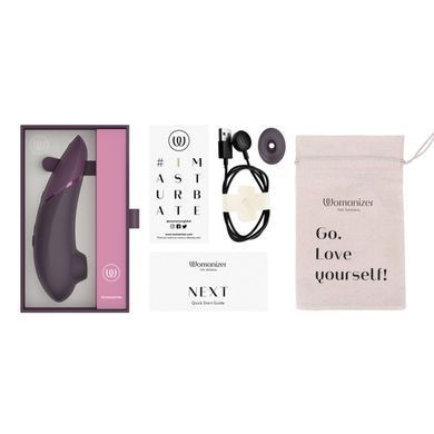 Вакуумный клиторальный стимулятор Womanizer Next Dark Purple, 3D Pleasure Air, 14 уровней интенсивности
