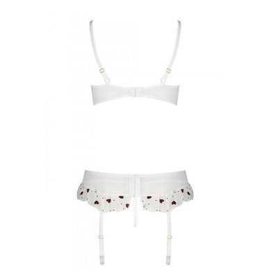 Сексуальний комплект з поясом для панчіх Passion LOVELIA SET L/XL, white