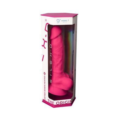 Фаллоимитатор SilexD Tomas Pink (MODEL 1 size 9in), двухслойный, силикон+Silexpan, диаметр 4,9см