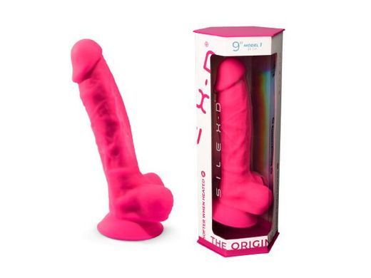 Фаллоимитатор SilexD Tomas Pink (MODEL 1 size 9in), двухслойный, силикон+Silexpan, диаметр 4,9см