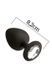 Анальная пробка с кристаллом MAI Attraction Toys №48 Black, длина 8,2см, диаметр 3,5см