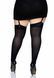 Плотные непрозрачные чулки Leg Avenue Nylon Thigh Highs Black, plus size