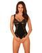 Мереживне боді Obsessive Donna Dream crotchless teddy XL/2XL Black, відкритий доступ