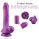 Фалоімітатор 8.2&Prime; з вібрацією для секс-машин Hismith Purple Silicone Dildo with Vibe, KlicLok