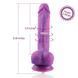 Фалоімітатор 8.2&Prime; з вібрацією для секс-машин Hismith Purple Silicone Dildo with Vibe, KlicLok