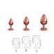 Металева анальна пробка із прикрасою у вигляді кристалу Dorcel - Diamond Plug Rose Gold S
