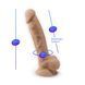 Фалоімітатор з вібрацією SilexD Vetus Vibro Flesh (MODEL 1 size 8in) + LRS, двошаровий, діам. 4,2 см