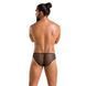 Мужские трусы со шнуровкой Passion 035 SLIP RICHARD L/XL Black, экокожа, сетка
