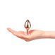 Металева анальна пробка із прикрасою у вигляді кристалу Dorcel - Diamond Plug Rose Gold S
