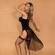 Корсет с пажами и шлейфом JSY &laquo;Лукавая Луиза&raquo; One Size, Black, кружево, шнуровка, стринги, чулки