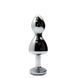 Металлическая анальна пробка Wooomy Lollypop Double Ball Metal Plug Blue S, диаметр 2,8 см, длина 8,