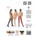 Эротические колготки-бодистокинги Passion S025 One Size, Black, имитация ажурных чулочков с пояском