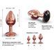 Металева анальна пробка із прикрасою у вигляді кристалу Dorcel - Diamond Plug Rose Gold S