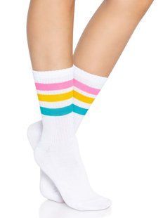 Носки женские в полоску Leg Avenue Pride crew socks Pansexual, 37&ndash;43 размер