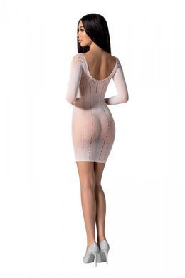 Напівпрозора мінісукня Passion BS101 One Size, white, рукава-мітенки