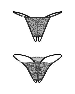 Набор трусиков с доступом Obsessive Bianca 2-pack crotchless thong S/M