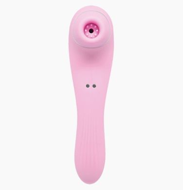 Вибратор и вакуумный клиторальный стимулятор Alive Midnight Quiver Pink - секс-игрушка 2в1