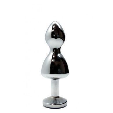 Металлическая анальная пробка Wooomy Lollypop Double Ball Metal Plug Red S диам. 2,8 см, длина 8,5см