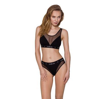 Топ с прозрачной вставкой Passion PS002 TOP L, black