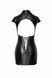 Платье Noir Handmade F309 Fantasy, L, black, мини, под латекс, короткий рукав, шнуровка сзади