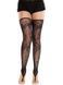 Панчохи Leg Avenue Floral Net Toe Loop Footless Thigh Highs One Size