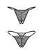 Набор трусиков с доступом Obsessive Bianca 2-pack crotchless thong S/M